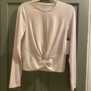 light pink athleta long sleeve top